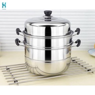JH Steamer 3 Layer Siomai Steamer Stainless Steel Cooking Pot Kitchenware COD 4xc