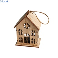 76DCXMY Light Decor, Hanging House Shape Christmas House Ornament, Exquisite With Light Wood Materia