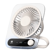 JAMAY พัดลมตั้งโต๊ะ พัดลมไร้สาย 199 ระดับ 3000mAh แบตเตอรี่ประสิทธิภาพสูง พับเก็บได้ แขวนผนัง ถือได้