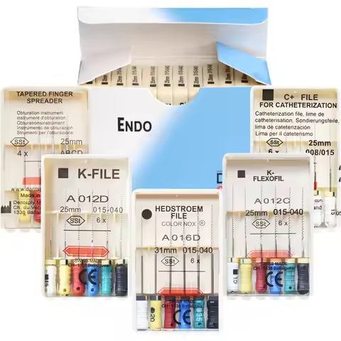 10 Packs/Box 21/25/31mm Dental K-FILE/HEDSTROEM/K-FLEXOFILE/SPREADER Endo Root Canal C+ Files Dentis