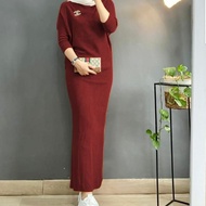 Updates! One set Knitting blouse batwing muslim Women Knitting Suit import Clothing set muslimah Lon