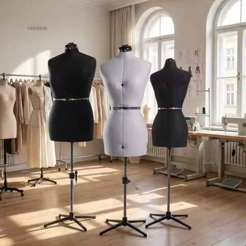 Tailor Shop Half Body Adjustable Plastic Mannequin Pinned Fashion Display Form Creative Modern Multi