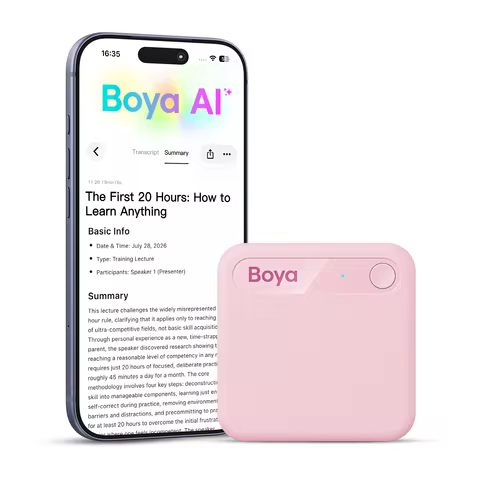 Boya Notra Neo Next-Gen AI Note Taker AI-powered Voice Recorder MagSafe, Transcription, Summarize, M