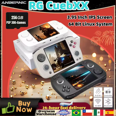 ANBERNIC RG CubeXX Handheld Game Console 3.95" IPS 720*720 Screen Linux WIFI Bluetooth RG Cube XX Re