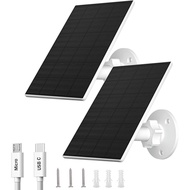 FUTUREZEN 2W Solar Panel for Security Cameras, 5V Solar Charger for Rechargeable Battery Cameras wit