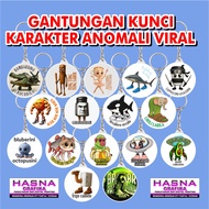 GANTUNGAN Brainrot Keychain – Unique Anomali Character – Bag Wallet Keychain - viral anomali Keychai