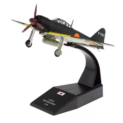 1:72 A6M Zero Fighter Plane Model Toys w/ Display Stand Gift Table