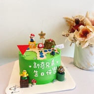 瑪利歐主題蛋糕 公仔 客製化蛋糕 生日蛋糕 慶祝 鑠甜點 台北
