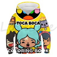 2023 NewToca Life World Hoodies Boys Girls Sweatshirt Children Autumn Hooded Coats Toca Boca Print P