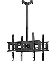 TV Mount,Sturdy TV Bracket Ceiling Mount Universal Monitor Holder Tilt &amp; Swivel Also for Curved 4K LCD LED Tesion / 40-70 Inch 400x400 Black