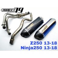 Project79 Exhaust Kawasaki Ninja250 / Z250 Full System Piping  Manifold Stainless Steel Ekzos Muffler Accessories QPM04