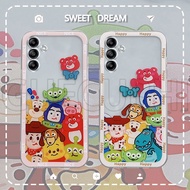Handphone Case Samsung Galaxy A55 5G A35 5G Funny Cartoon Pattern Soft Silicone Transparent Phone Casing Samsung A55 5G Cover Case For Couples