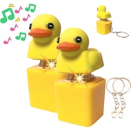 SOCLING Duck Quacking Keychain Fidget Toy, Duckeys Quacking Fidget Toy with Lights, Quacking Fidget 