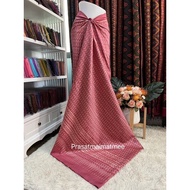 Silk Sarong Woven 6-Shuttle Natural Color Size 1x2 Meters Request Pattern Pink And Red Code L1-PS-05