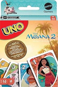 Mattel Games UNO Disney Moana 2 Card Game for Kids, Adults & Family with Deck & Special Rule Inspire