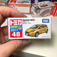 โมเดลรถเหล็ก tomica ของแท้ No.48 Nissan Note Sticker Firstlot
