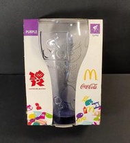 可口可樂麥當勞2012倫敦奧運限定曲線杯~自行車版薰衣紫玻璃杯