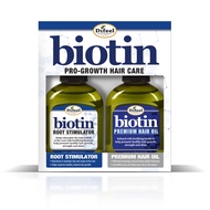 Biotin Pro-Growth Root Stimulator & Difeel Biotin Premium Hair OIl 2.5 oz. - 2-PIECE Boxed Gift Set