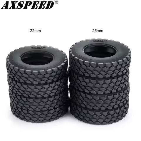 1:14 Tamiya Rubber Tyre Wheel Tires 22/25mm for 1/14 RC Rock Crawler Tamiya Trailer Tractor Truck RC
