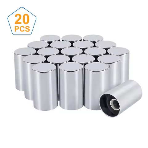 33mm Lug Nut Covers Screw On,20PCS 33mm x 3 1/2 inch Chrome ABS Plastic Cylinder Nut Covers Thread O