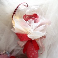 520我愛你-情緣我愛你愛心永生花波波包裝花束-情人節禮物附燈