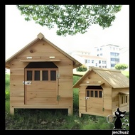 Outdoor Solid wood dog house large rainproof waterproof windproof dog cage dog house pet cat house kennel rumah kucing狗屋