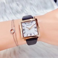 代購Armani手錶女生 阿瑪尼方形皮帶錶 AR11067 休閒復古簡約時尚女錶 防水石英錶 學生手錶
