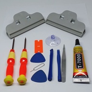 ONE COMPLETE SET OF HANDPONE SERVICE 1 SET OF 10 IN SCREWDRIVER + 2 LCD CLAMPS AND ONE GLUE T7000 15