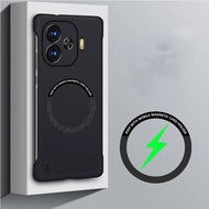สำหรับ Vivo Iqoo เคส Z9เทอร์โบ Z9X Magsafe เคสบางไร้กรอบฮาร์ดฝาหลังแม่เหล็กสำหรับ VIVO IQOO Z9เทอร์โ