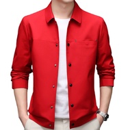 Áo khoác nam Áo khoac dài tay chất liệu vải dày dặn cúc bấm mang phóng cách trẻ trung lịch lãm H55