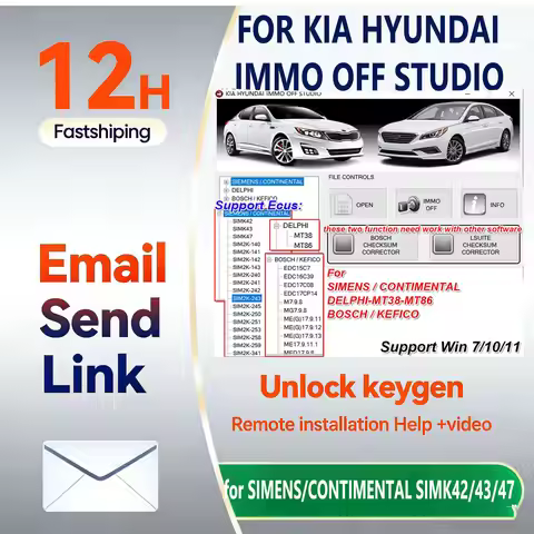For KIA HYUNDAI IMMO OFF STUDIO for SIMENS/CONTIMENTAL SIMK42/43/47... for DELPHI-MT38-MT86 fo BOSCH
