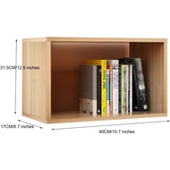 Wooden Desktop Bookshelf Organizer, Wood Storage Cube Unit, 40x31.5x17cm, Modern Design  Bookcase,  