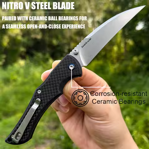 FORESAIL 14C28N Steel Sharp Folding Knife Outdoor Camping Hunting Cutting Survival Hiking Fishing Po