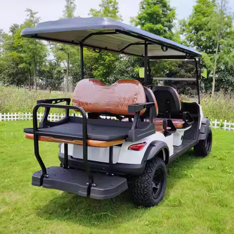 Factory Custom 4-Seater 4000W Sightseeing Car With Big Tires Aluminum Wheels Lithium-Ion Battery Gol
