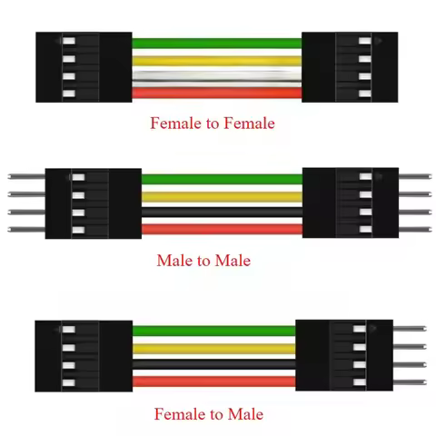 10pc dupont 2.54mm Line 2P 3P 4P 5P 6P 7P 8P 9P 10P 11P 12P 26AWG Male Female Connector Cable PCB Br