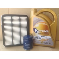 PROTON PERDANA + V6 OIL FILTER + AIR FILTER + KOYOMA 20W50 MINERAL ENGINE OIL