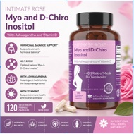 Intimate Rose Myo & D-Chiro Inositol 40:1 120 Capsules | Hormonal Balance Women Wellness Support Sup
