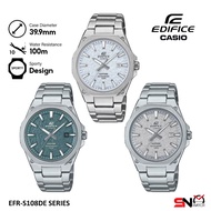 Casio Edifice EFR-S108DE Men Watch Textured Dial Date Display Sapphire Crystal Glass Stainless Steel