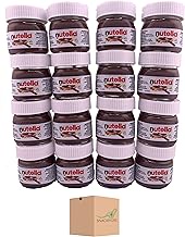 Mini Nutella Jars, 16 Pack of 0.88oz Glass Nutella Mini Jars by Inspired Candy. Single Serve Nutella.