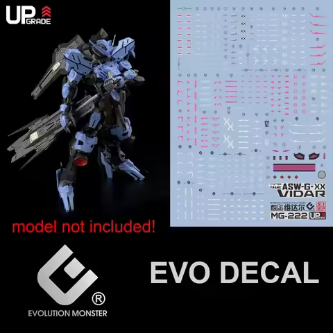 EVO Decals MG-222 for MG Frame ASW-G-XX Vidar High Definition Fluorescence Hobby DIY Water Sticker A