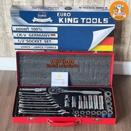 ชุดบล็อก Euro KingTools  29 ชิ้น/ชุด  4 หุน พร้อมประแจแหวนข้าง-ปากตาย