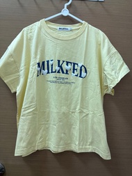 ❤️現貨❤️全新, 日本milkfed黃色tee, 搬屋清貨大減價：$150包順豐