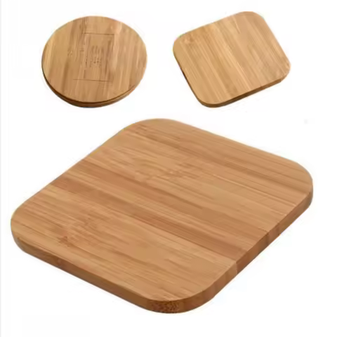Portable Qi Wireless Charger Slim Wood Charging Pad For Apple iPhone 8 Plus X Wireless Phone Charger
