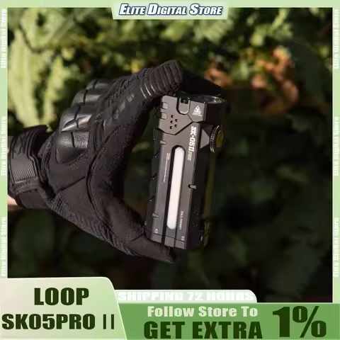 LOOP GEAR SK05 PRO II 2nd Gen EDC Flashlight Mechanical Multi-Light Source High Lumen Tactical Pocke