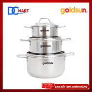 Bộ nồi inox Goldsun GPS1702-S - Hàng Chính Hãng