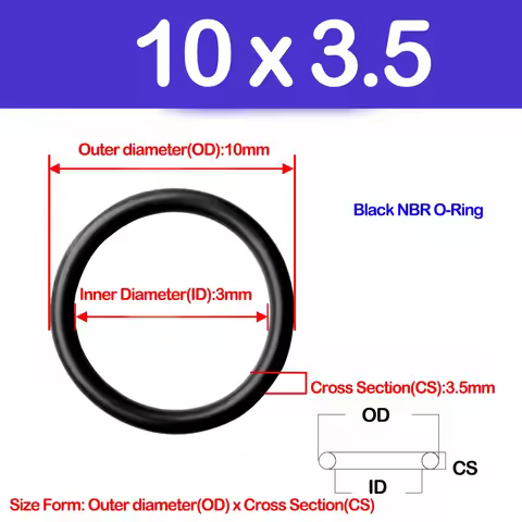 CS 3.5mm,NBR O Ring Sealing Gasket Nitrile Rubber Washers for Car Auto Vehicle Repair Professional P