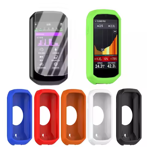 Silicone Soft Edge Shell Protective Case Screen Protector Film Cover For Garmin Edge 1050 GPS Bicycl