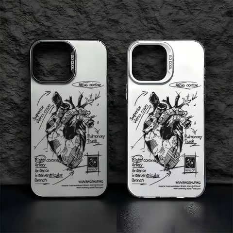 Creative Heart Medical Cardiovascular For iPhone Case 16 15 14 13 12 11 Pro XR XS Max 7 8 Plus Phone