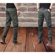 [bnf_vogue]Seluar cargo six  Pocket blh pakai belt & zip/tactial Pant Kain Tebal Cargo Pant Seluar K