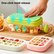 2 in 1 Press Ice Cube Mold 500ml/800ml Cup + Straw, Ice Cube Storage Box Tools